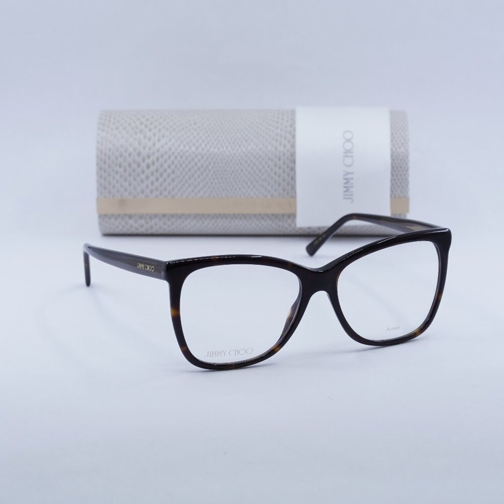 Jimmy Choo JC362 0086 00 Butterfly 55mm Eyeglasses - Havana